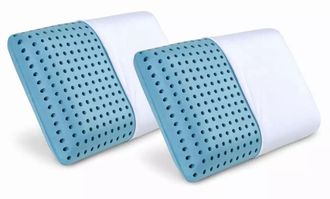 Materassi & Doghe Materassiedoghe - 2x Cuscini Aquagel In Memory Foam, Con Microcapsule In Gel Ringrescante - 70x40cm