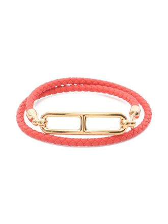 Hermès 2010s Le Lis du Bourtour bracelet - women - Calf Leather/Gold Plated - One Size