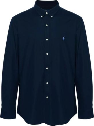 Polo Ralph Lauren Overhemden, Heren, Blauw, XL, Katoen, Long Sleeve Sports Shirt