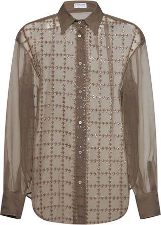 Brunello Cucinelli Mujer, Blusas y Camisas, Marr&oacute;n, Talla: M