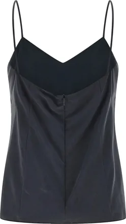Max Mara Womens Gray Silk Sleeveles T-Shirt