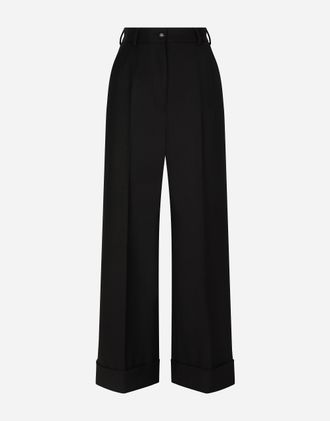 Dolce & Gabbana Twill Culottes - Woman Pants And Shorts Black Wool 36