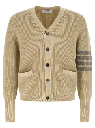 Thom Browne Beige Garment Dye Cardigan