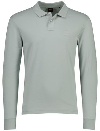 HUGO BOSS Lichtblauw poloshirt Boss Orange Passerby lange mouwen