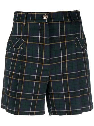 Liu Jo check-pattern shorts - women - Spandex/Elastane/Polyester/Viscose/Acetate/Polyester - 42 - Green