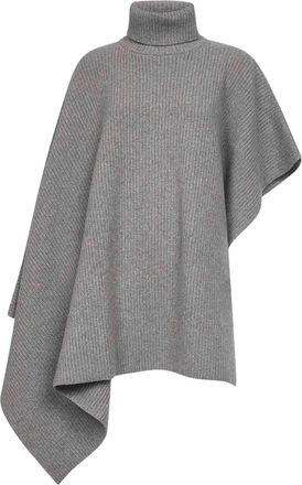 Stella McCartney Poncho asimmetrico a collo alto - Grigio