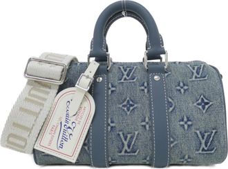 Louis Vuitton Blue Denim Boston Bag (Pre-Owned)
