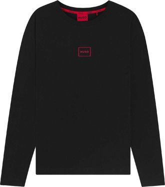 HUGO BOSS Hugo Mannen Laze Lange Mouwen T-Shirt (Zwart)