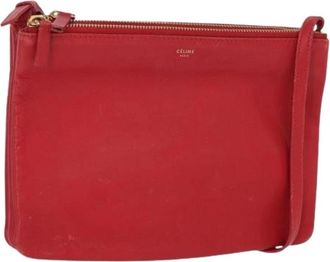 Celine Pre-owned Cross Body Bags, female, Red, Size: ONE SIZE Pre-owned Leather Crossbody Bag