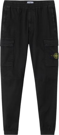 Stone Island Cotton Flap Thigh Pocket Emblem Cargo Pants