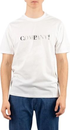 C.P. Company Crew Neck T-shirt - Heren - T-shirts - Wit - XL - Katoen - Tops