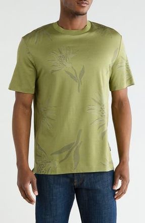 BOSS Taut Floral T-Shirt in Medium Green at Nordstrom Rack, Size Xxx-Large