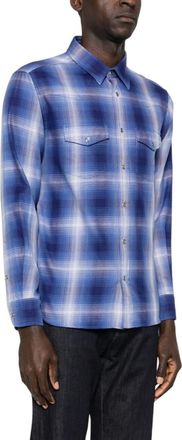 Tom Ford Blue Regular Check Shirt