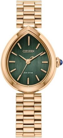 Citizen L Rainell Eco-Drive Green Dial Ladies Watch EM1203-57X