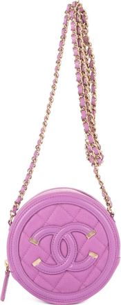 Chanel Borsa a spalla Interlocking CC - Viola
