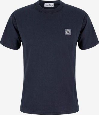 Stone Island Kurzärmeliges T-Shirt aus Baumwolle 2100237 Fissato Jersey