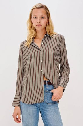 Rails Saige Long Sleeve Button Down Shirt In Isle Stripe