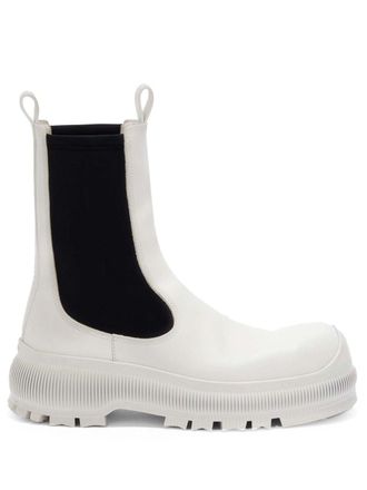 Jil Sander Stivali con logo goffrato - Bianco