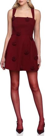 Avec Les Filles Rosette Appliqu&eacute; Minidress in Merlot at Nordstrom, Size 10