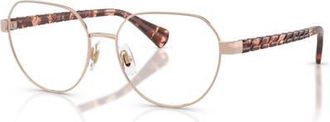 Ralph Lauren 52mm Irregular optical glasses in Rose Gold at Nordstrom