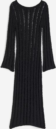 H&M Strickkleid im Leiterstich-Look - Schwarz