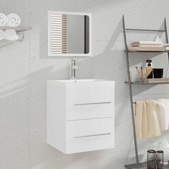 vidaXL Armario De Ba&ntilde;o Con Espejo Blanco 41x38,5x48 Cm Vidaxl