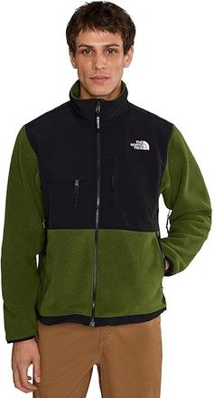 The North Face Retro Denali Jacket Mens Coat Woodland Green/TNF Black : 3XL, Fleece/Polyester
