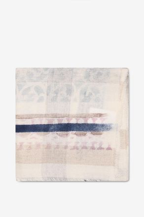 19 Andrea's 47 Kaschmirschal mit Bl&uuml;ten- und Karomuster Leonor