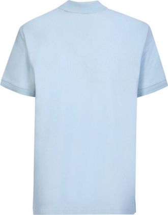 Burberry Mens Branded Circle Logo Sky Blue Polo Shirt - Size Small
