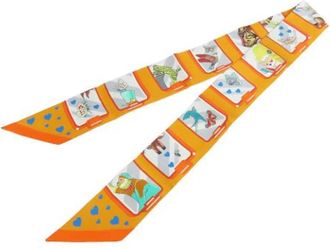 Herm&egrave;s Pre-owned Scarves, female, Orange, Size: ONE SIZE Pre-owned The Story Twilly Scarf