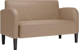 vidaXL Sof&aacute; Loveseat Cappuccino 110 cm Cuero sint&eacute;tico vidaXL