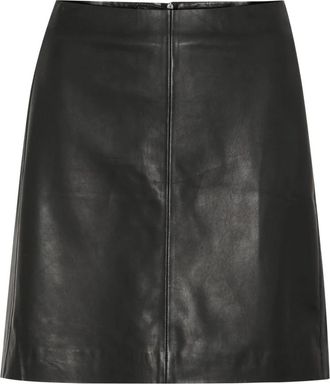 Inwear Leather Skirts - Dames - Leren & Su&egrave;de rokken - Zwart - 2XL - Rokken