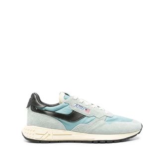 Autry Sneakers, male, Blue, Size: 7 US Blue/Black Leather Panel Sneakers