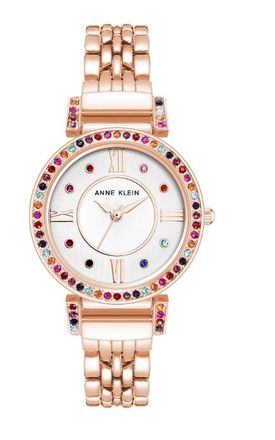 Anne Klein Classic Crystal White Dial Ladies Watch AK/2928RBRG