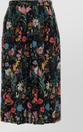 Gucci midi skirt knee length floral pleated