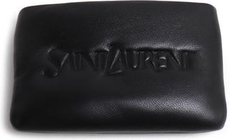 Saint Laurent Black Leather Coin Purse/Coin Case (Pre-Owned)