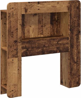 vidaXL Cabecero Con Armario Madera Envejecida Madera De Ingenier&iacute;a Vidaxl
