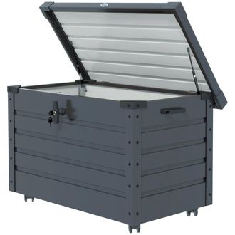 OUTSUNNY Ba&uacute;l de exterior 100x62x65 cm gris oscuro