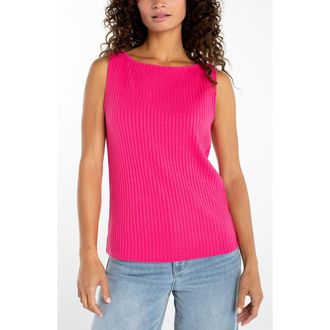 Liverpool Rib Boat Neck Tank in Diva Pink at Nordstrom, Size X-Large