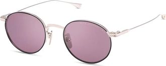 Dita Eyewear Journey-Two Zonnebril Zilver Zwart/Prune - unisex - Zonnebrillen - Zwart - ONE Size - Accessoires