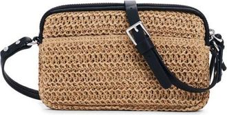 Desigual Others Straw Crossbody Bag in Dark Beige at Nordstrom