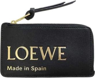 Loewe Pre-owned Leren Portemonnee - Dames - Vintage Accessoires - Zwart - ONE Size - Leer - Vintage