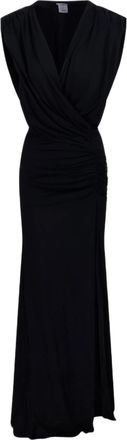 Amazu&igrave;n Maxi Dress With Draped Bodice And High Side Slit