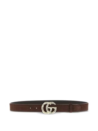 Gucci signature buckle belt - women - CALFSKIN - 85 - Brown