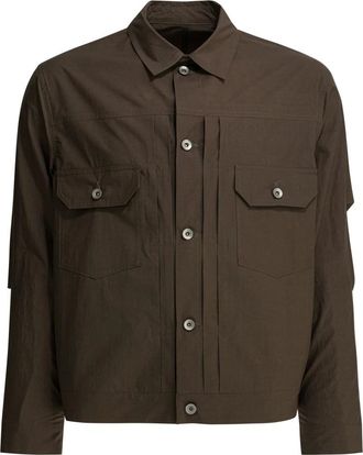 sacai Giacca Cotton Typewriter - - Jackets - Uomo - Marrone - L
