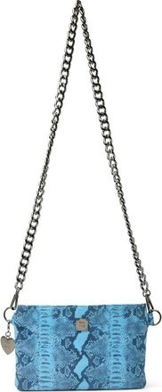 Think Royln Fame Croc Embossed Leather Crossbody Bag in Blue Python Leather at Nordstrom