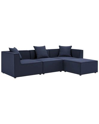 ModWay Saybrook Outdoor Patio Upholstered 4-Piece Sectional Sofa