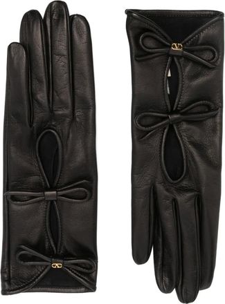 Valentino Garavani VLogo Signature handschoenen met strikdetail - Bruin