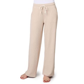 Free Country Womens Ripple Knit Long Wide Leg Pant