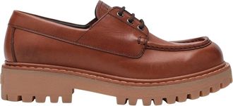 Prada Platte schoenen Brandy Lage Veters - Heren - Veterschoenen - Bruin - 43 1/2 EU - Schoenen